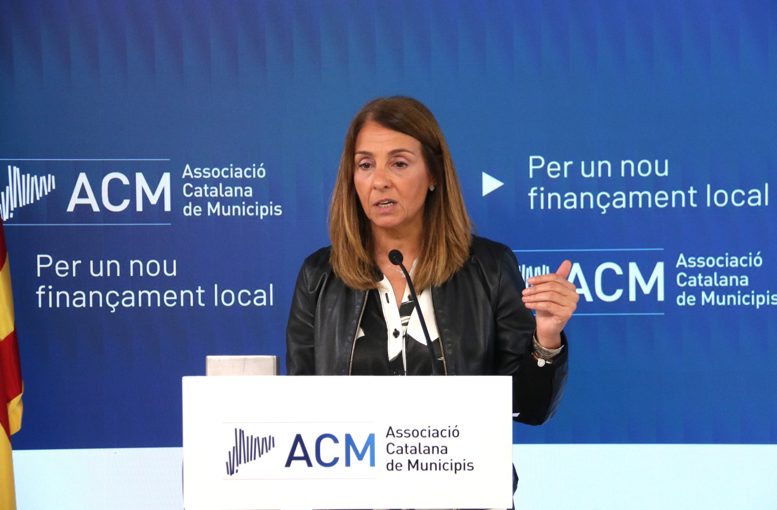 La presidenta de l'Associació Catalana de Municipis, Meritxell Budó, en una roda de premsa / ACN