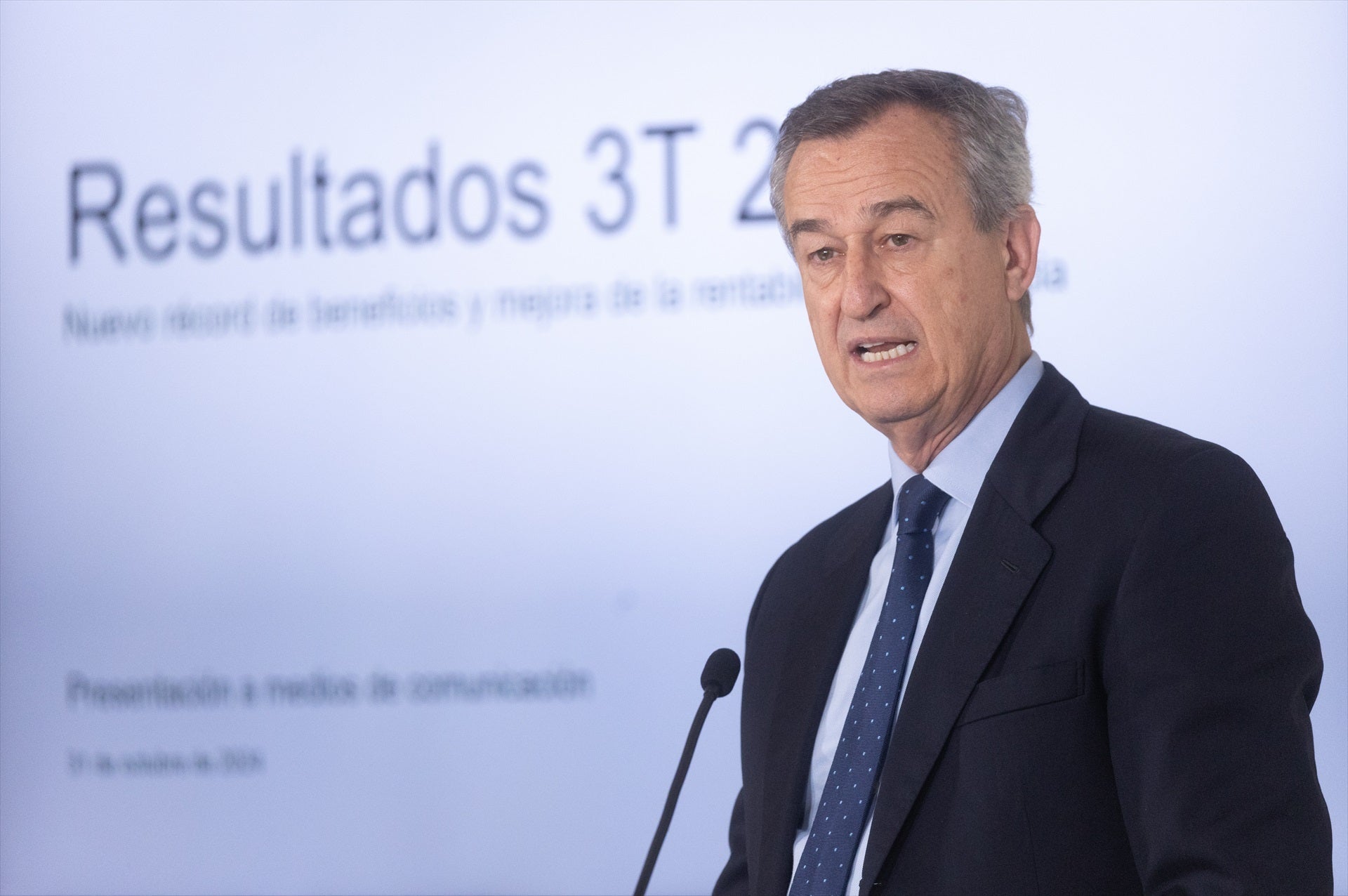 El consejero delegado del Sabadell, César González-Bueno, durante la presentación de resultados / Eduardo Parra - Europa Press