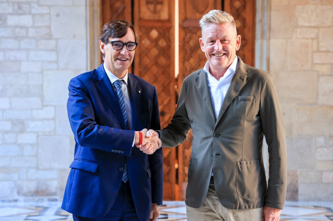 Imatge de la reunió entre el president de la Generalitat, Salvador Illa, i el president de Seat, Wayne Griffiths / ACN