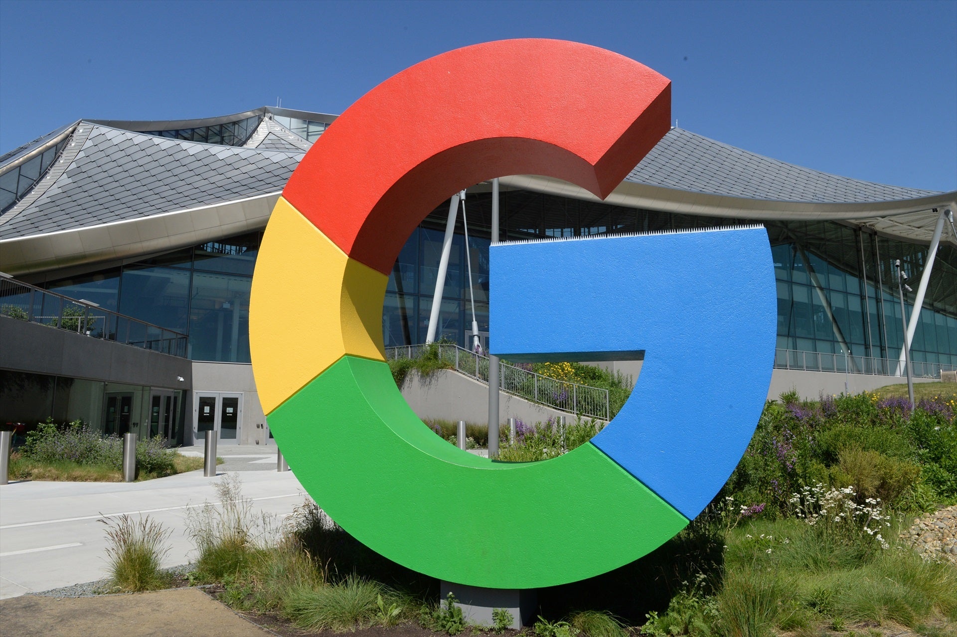 La entrada de la sede de Google, en Mountain View / EP