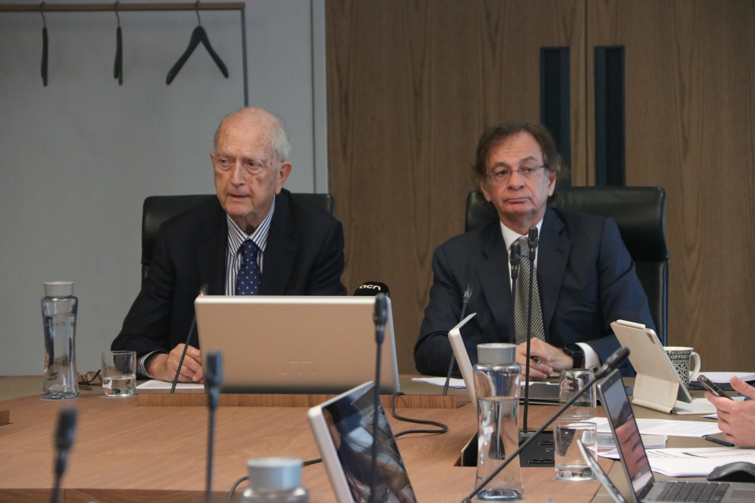 El president de Colonial, Juan José Bruguera, i el conseller delegat, Pere Viñolas / ACN