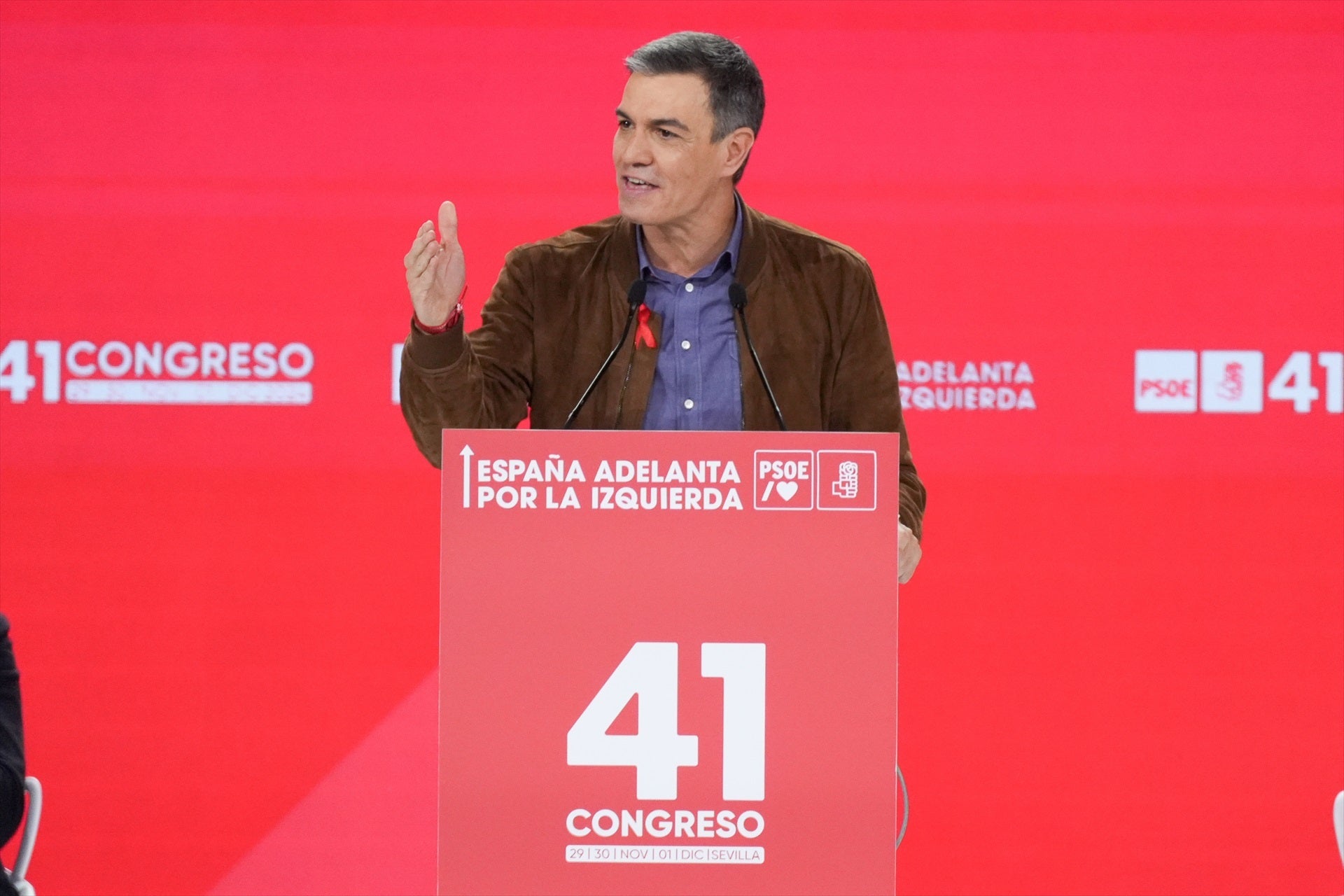 El president del govern espanyol, Pedro Sánchez, durant el 41è congrés del PSOE / EP
El president del govern espanyol, Pedro Sánchez, durant el 41è congrés del PSOE / EP