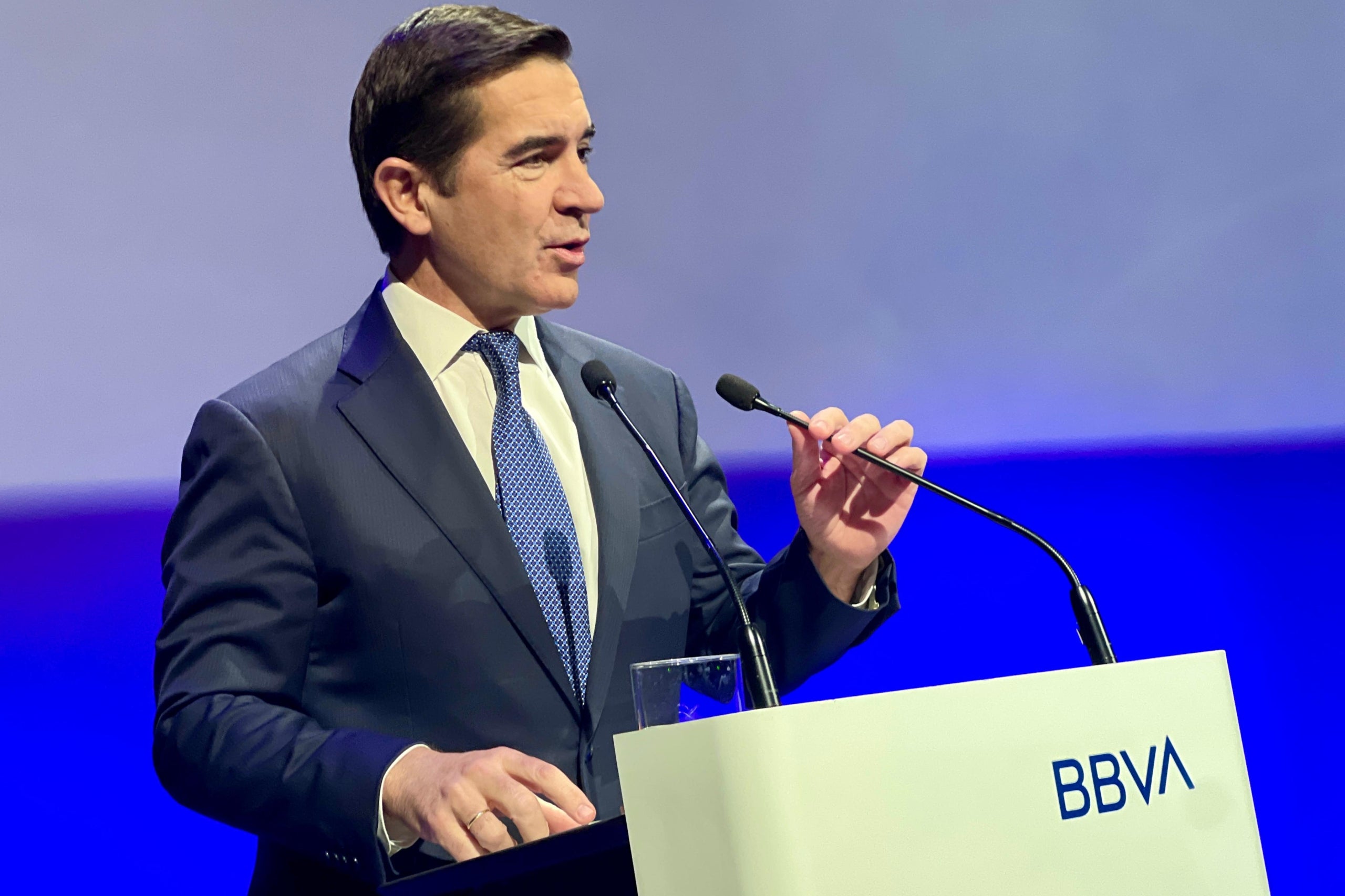 Carlos Torres, a la presentació de resultats del BBVA a Madrid | Miquel Vera (ACN)