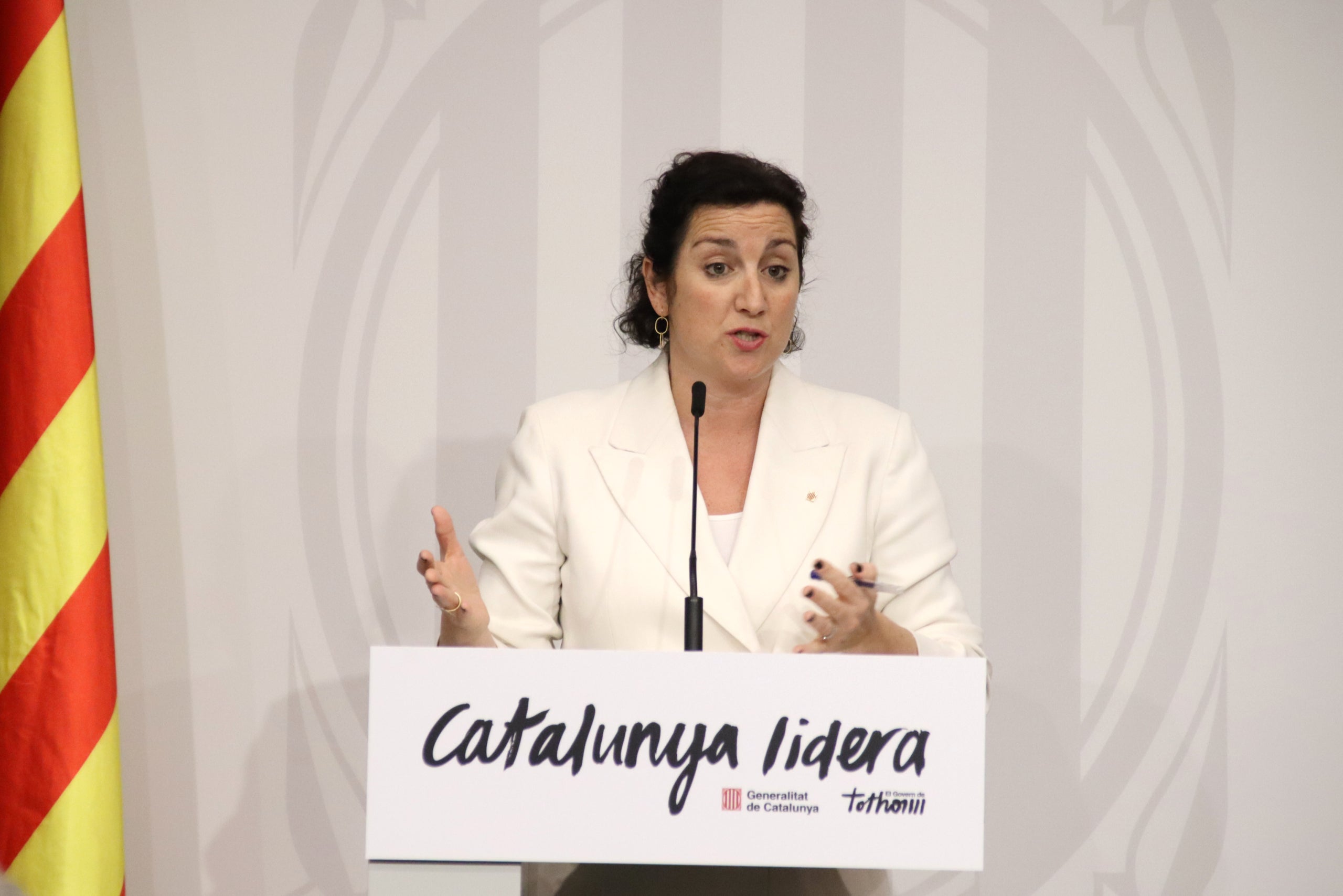 La consellera d'Economia, Alícia Romero, durant una roda de premsa al Departament d'Economia / Mariona Puig / ACN