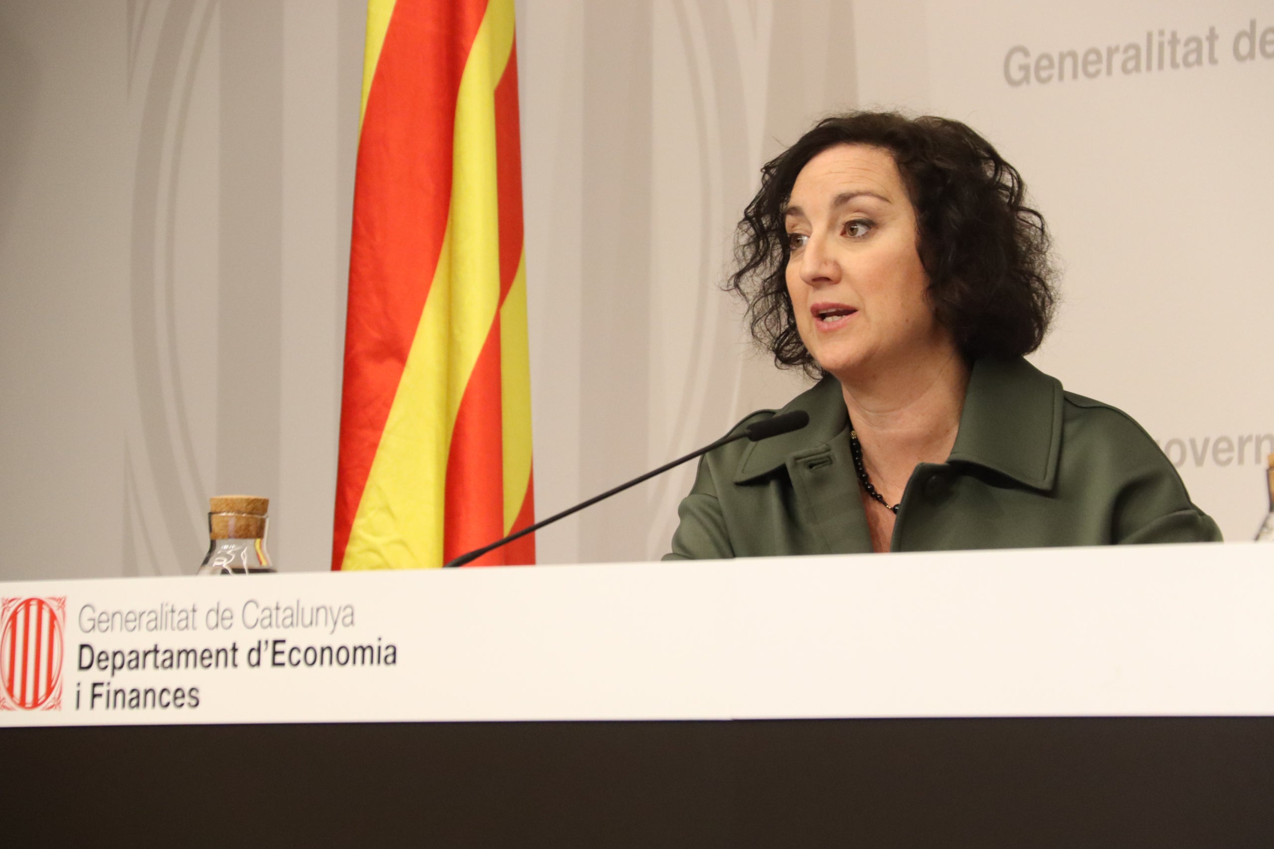 La consellera d'Economia, Alícia Romero, en una roda de premsa / ACN