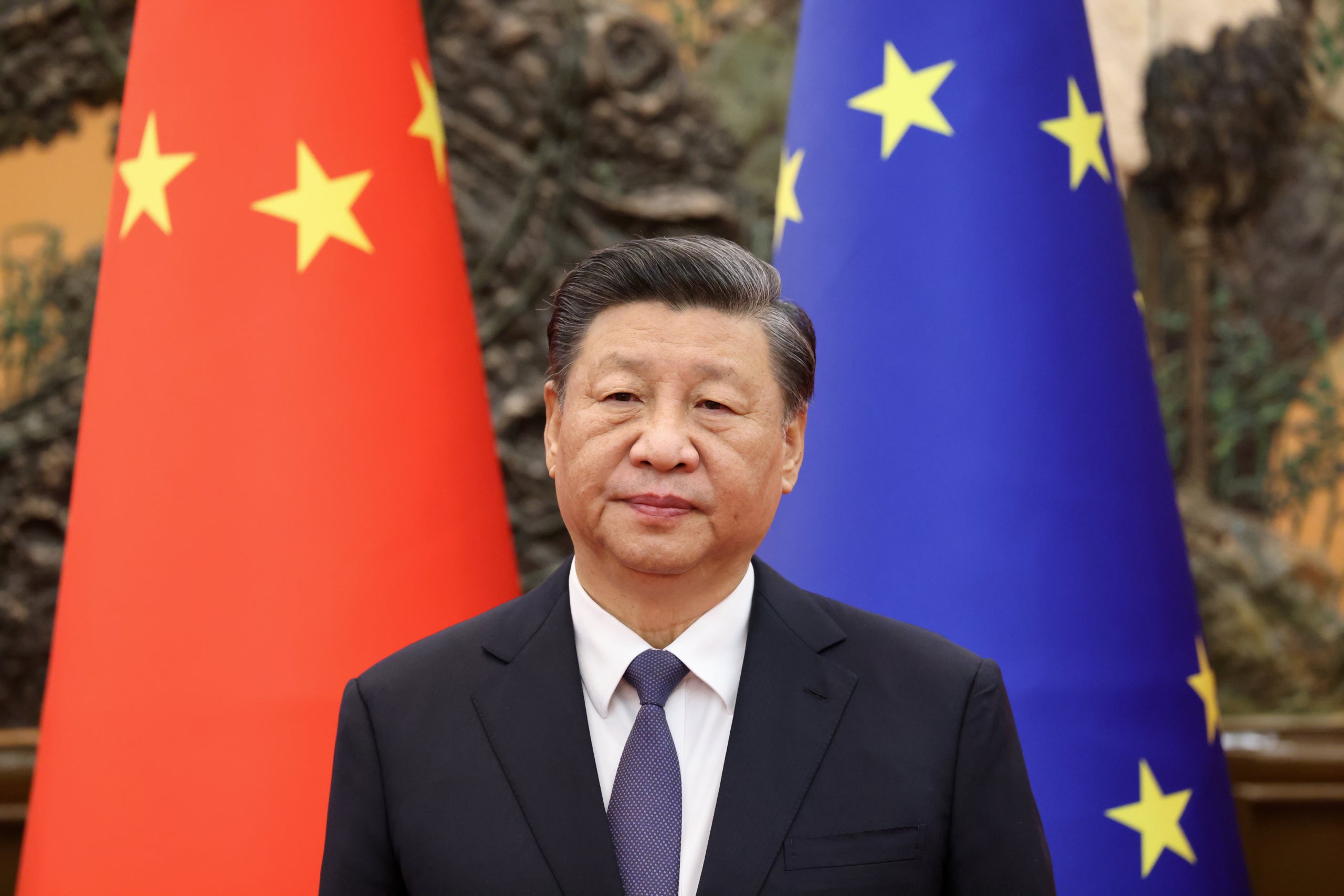 El president de la Xina, Xi Jinping, en el marc d'una trobada a Pequín amb el president del Consell de la UE, Charles Michel | Unió Europea