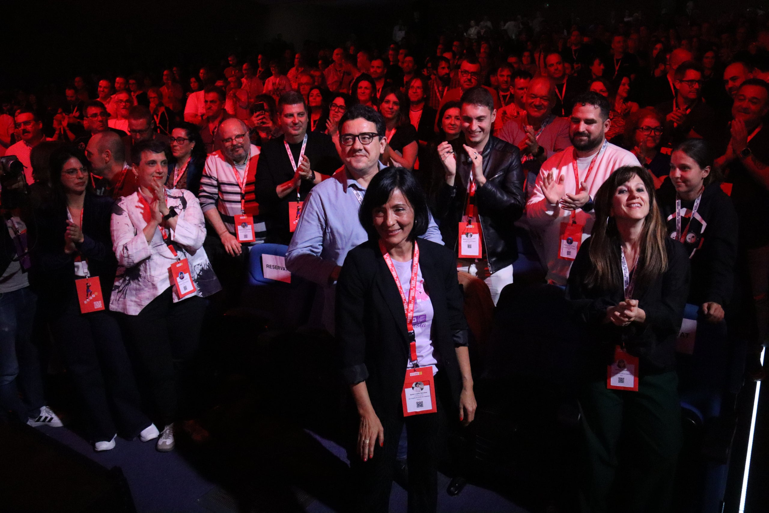 Belén López, després de ser proclamada secretària general de CCOO amb el 98,1% dels vots / Aina Martí (ACN)