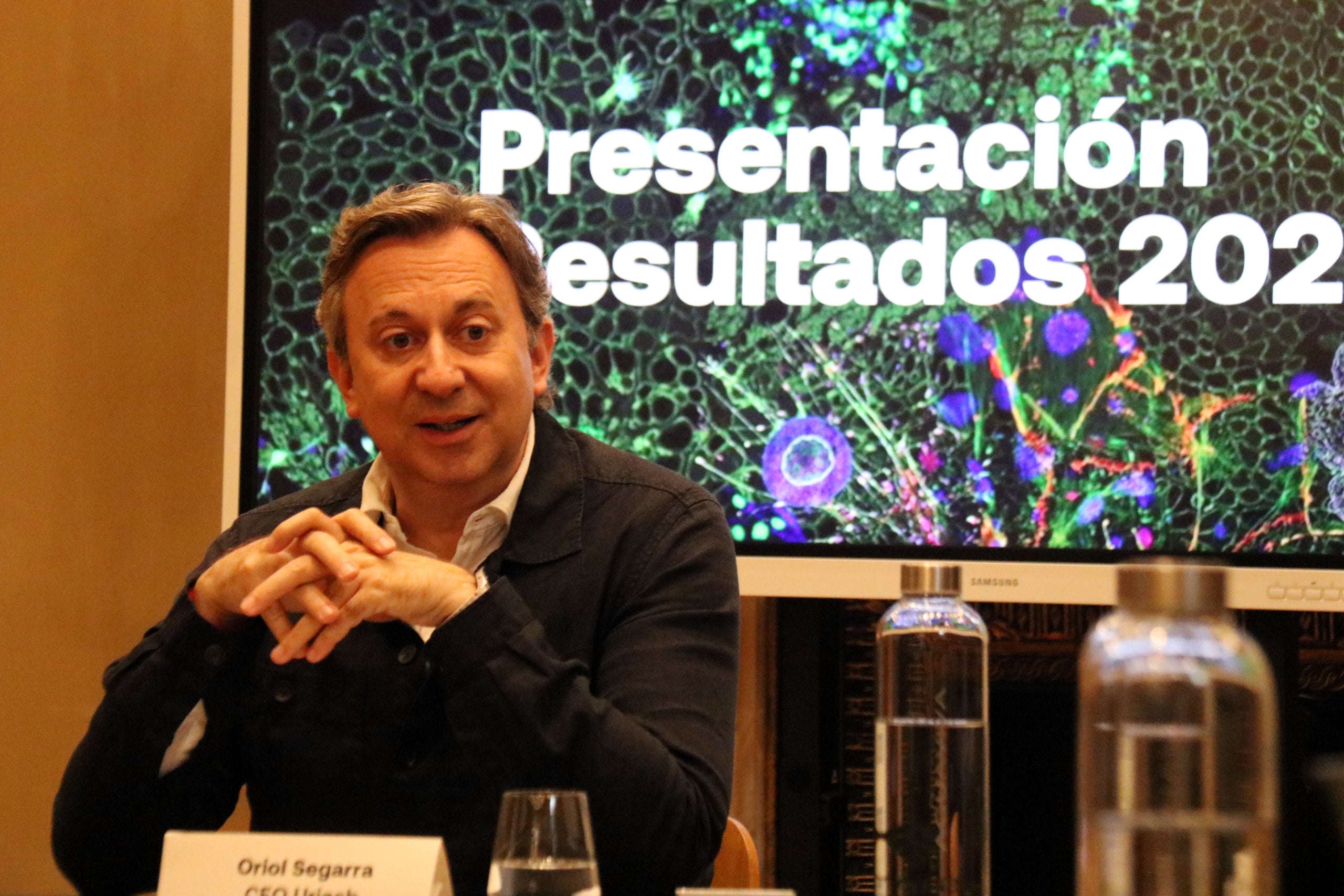 El CEO d'Uriach, Oriol Segarra, durant la roda de premsa de presentació de resultats del 2024 / Lluís Sibils (ACN)
