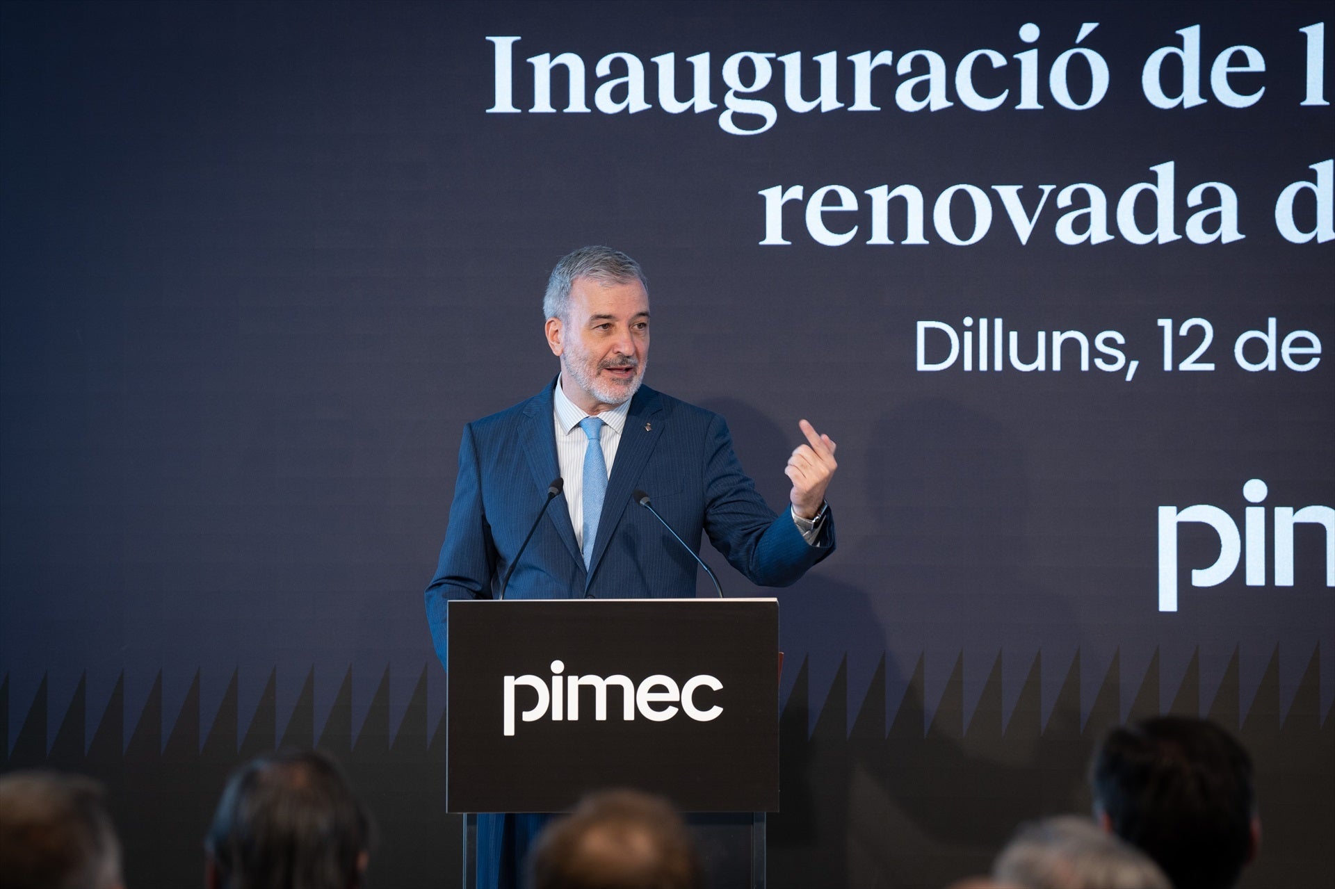 L'alcalde de Barcelona, Jaume Collboni, a la seu renovada de Pimec / EP
David Zorrakino / Europa Press
12/5/2025
