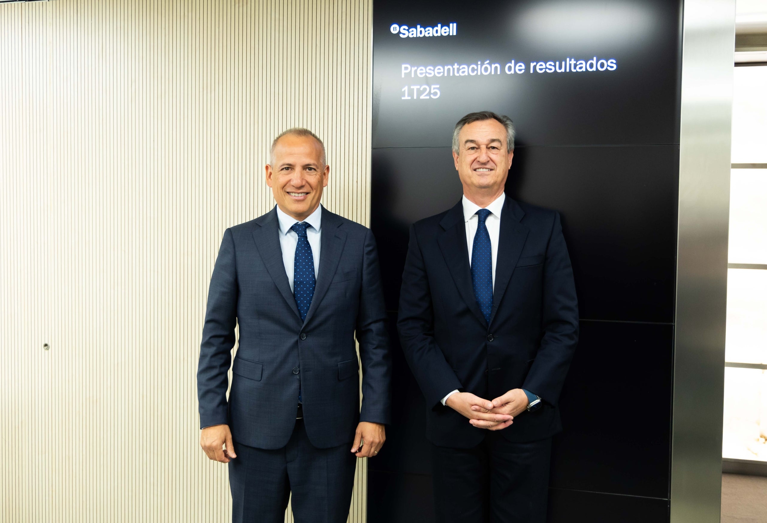 El CEO del Banc Sabadell, César González-Bueno, i el CFO, Sergi Palavecino / Banc Sabadell