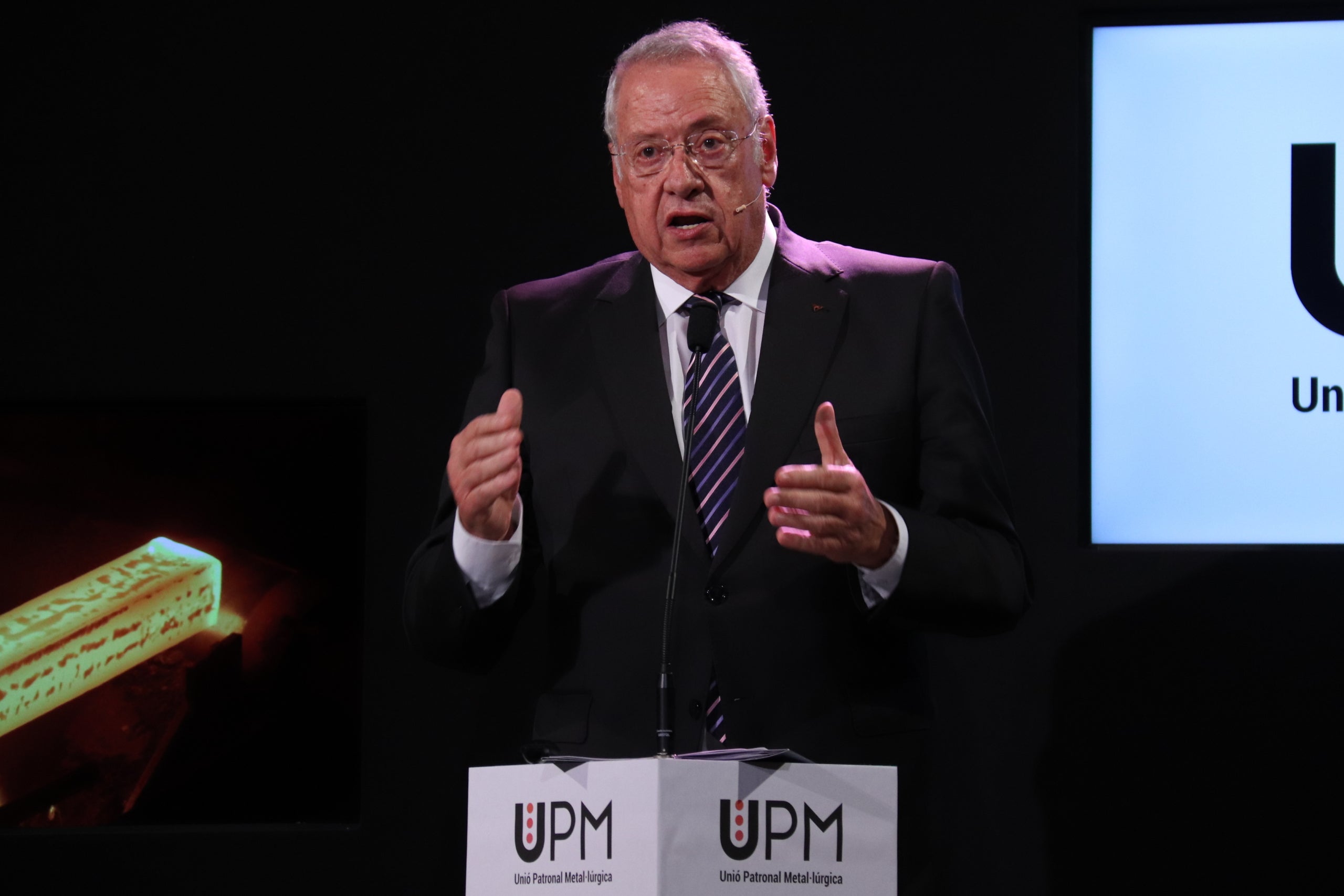 El president de l'UPM, Jaume Roura, a la II Jornada del Metall | Aina Martí (ACN)
