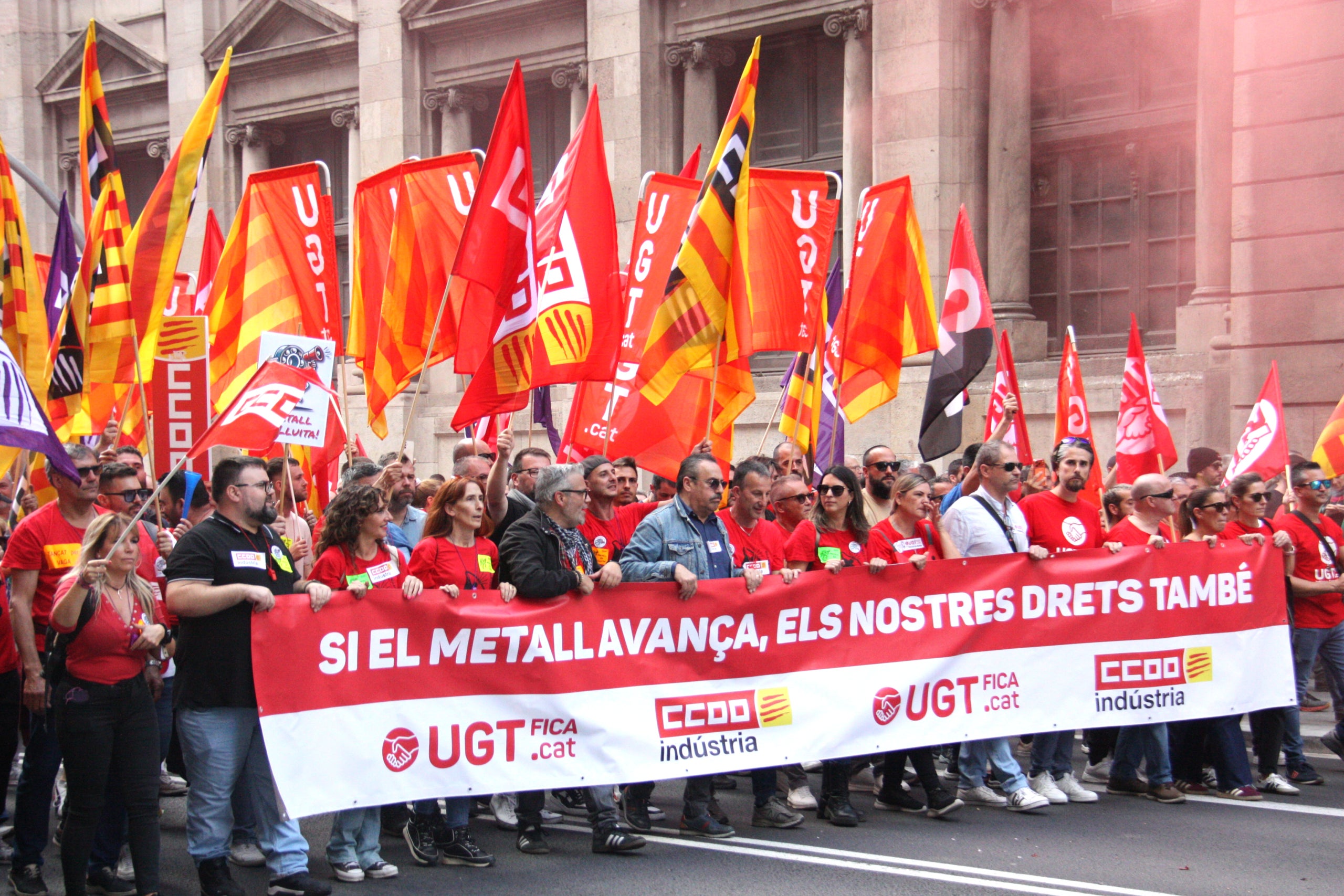 Los trabajadores del metal en la manifestación de este octubre / ACN