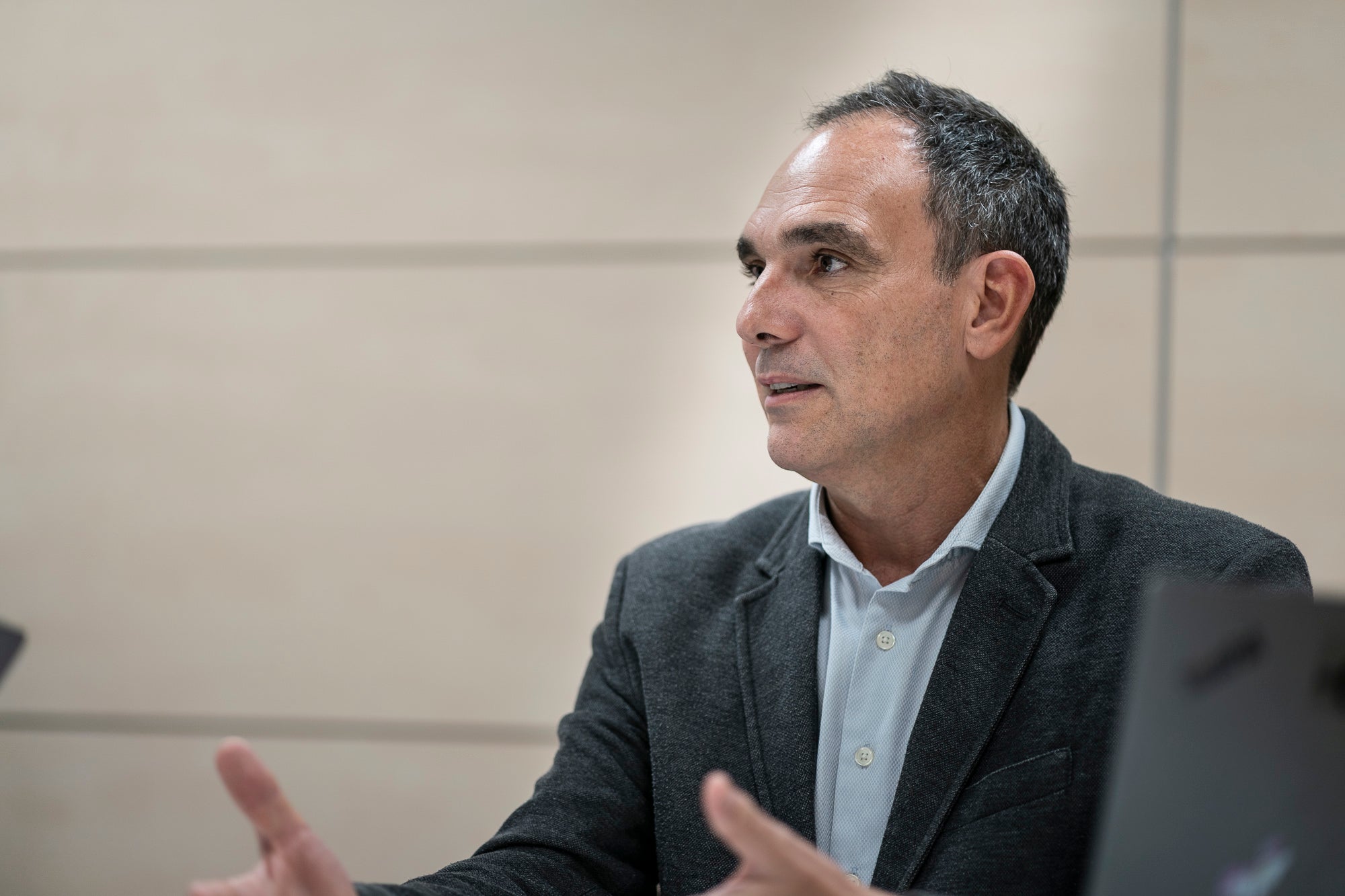 El president d'EolicCat, Víctor Cusí / Mireia Comas