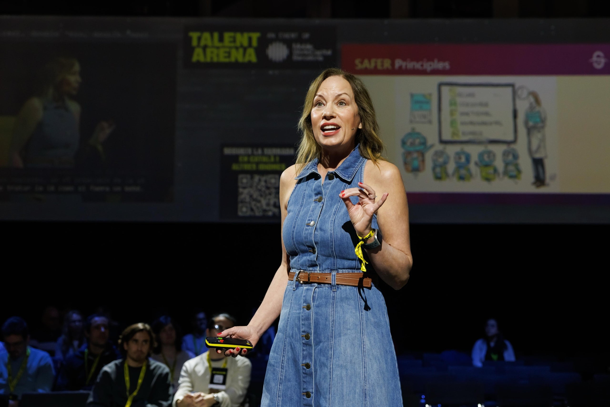 Sarah Armstrong-Smith, durant la seva intervenció al Talent Arena del MWC / MWCapital