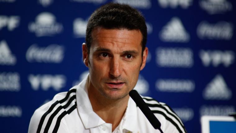 Lionel Scaloni, durant una roda de premsa.