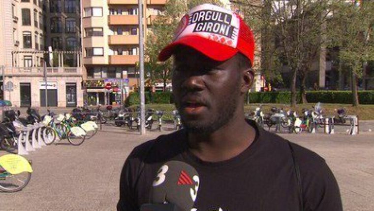 Muhammed Sanneh, l'aficionat del Girona insultat pel delegat de l'Espanyol.